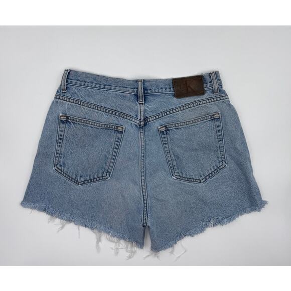 Calvin Klein Vintage 90s Distressed Denim Shorts - Picture 3 of 5